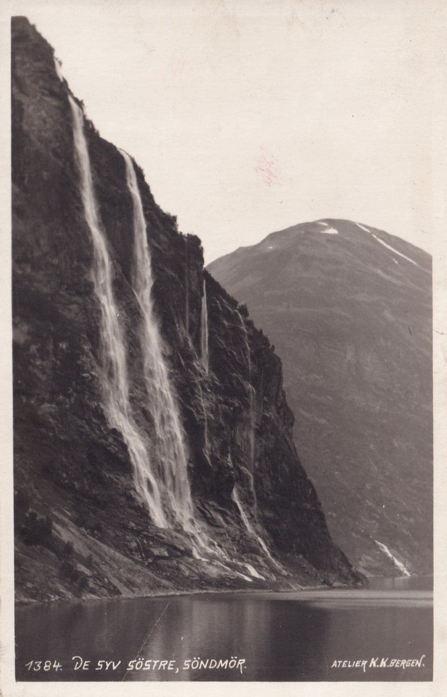 Norvege Geiranger Sondmor Sostre Old Norway Postcard