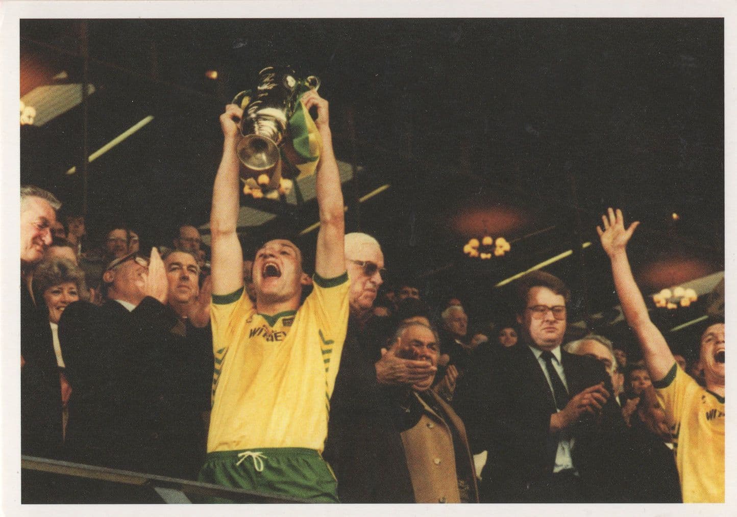 Norwich Football FC Vs Sunderland Milk Cup Victory in 1985 Postcard