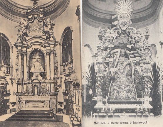 Notre Dame D'Hanswyck Maitre Autel 2x Antique Postcard