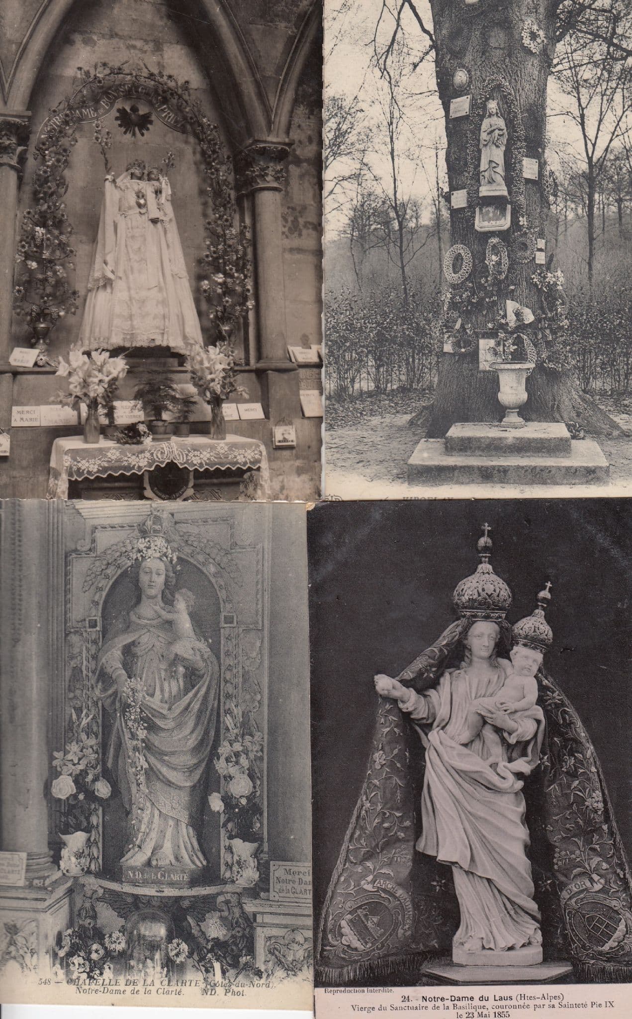 Notre Dame De Metz Viroflay Laus Clarie 4x French Religious Postcard s