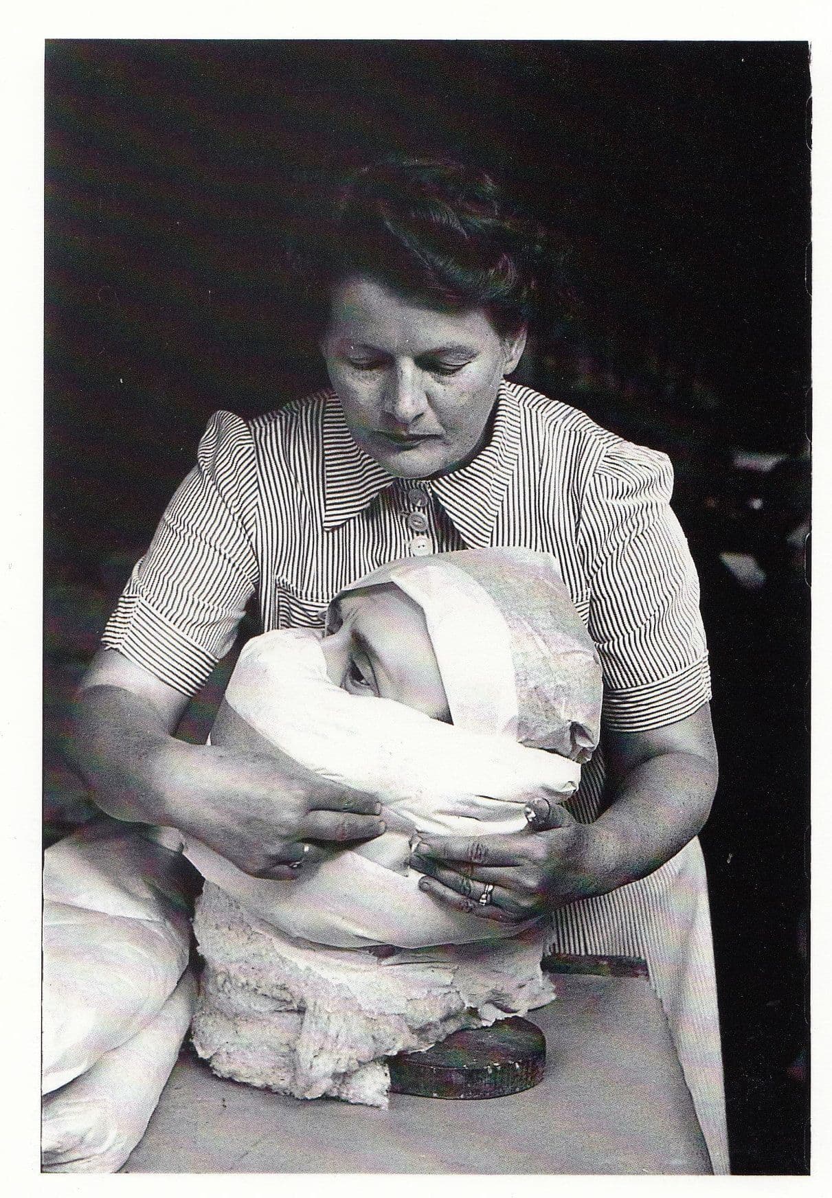 Notting Hill London 1950s Waxwork Mask Models Factory Photo Postcard