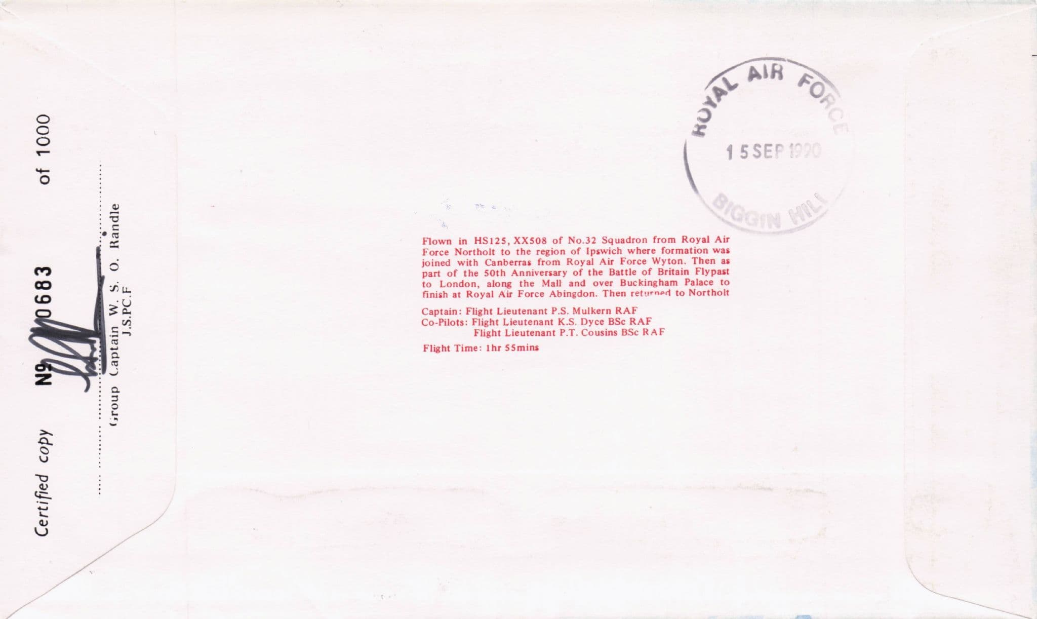 NPW Hancock DFC Christopher Foxley Norris WW2 MULTI Hand Signed FDC