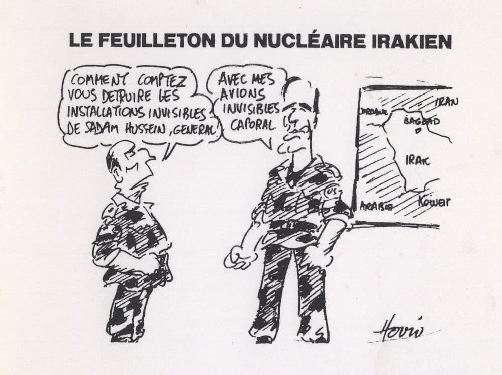 Nuclear Map Of Iraq Gulf War Saddam Hussein Comic Postcard