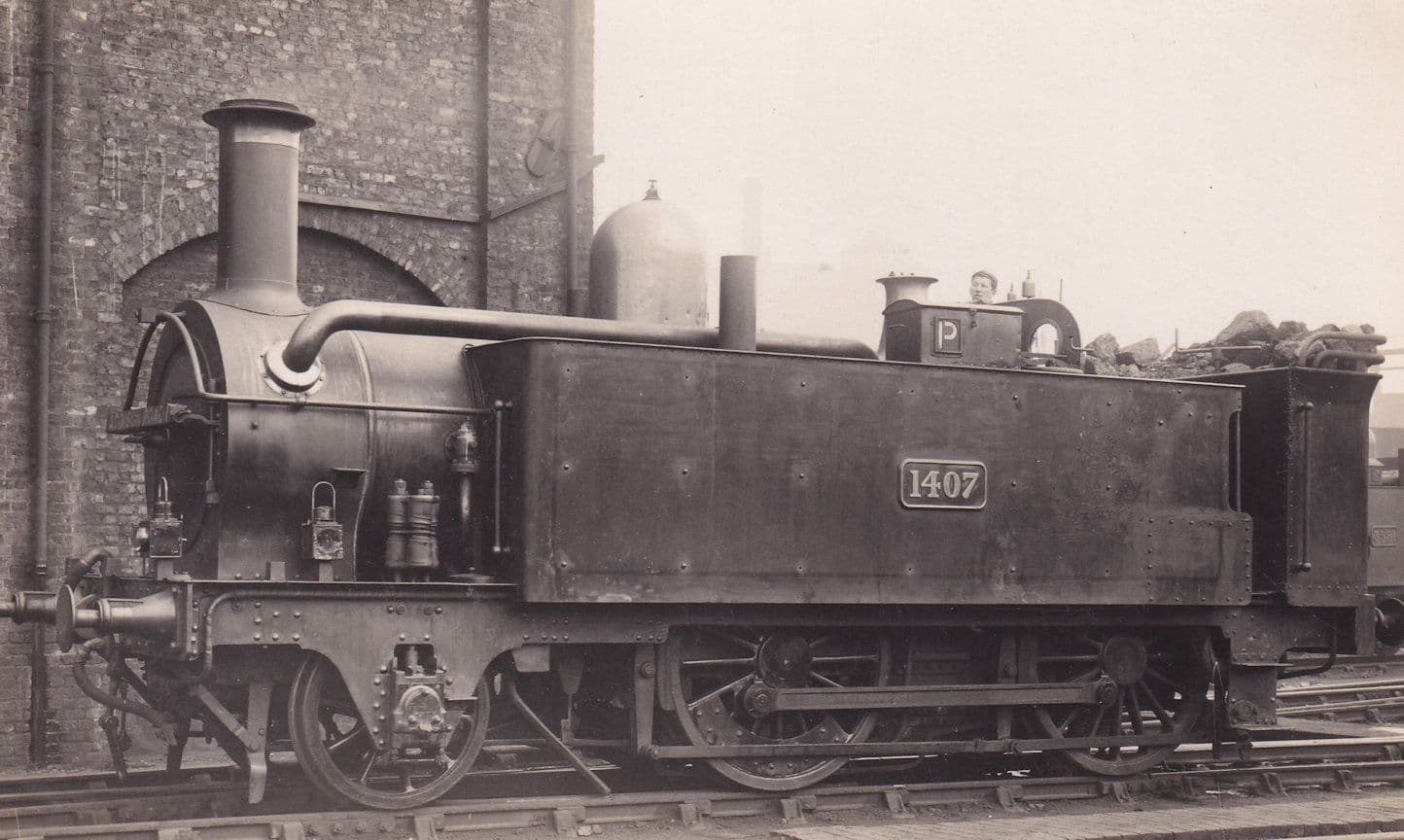 Number 1407 Driver London Metro Railway Antique Real Photo Train Postcard