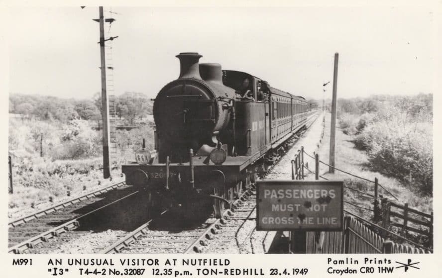 Nutfield Train Redhill Railway Station Surrey in 1949 Postcard