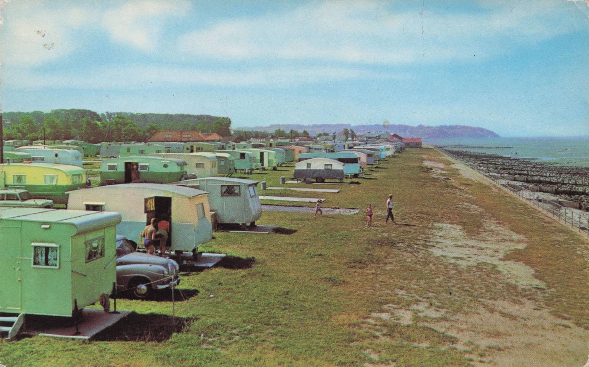 Nutts & Leysdown On Sea Caravan Camp Site 1970s Kent Postcard