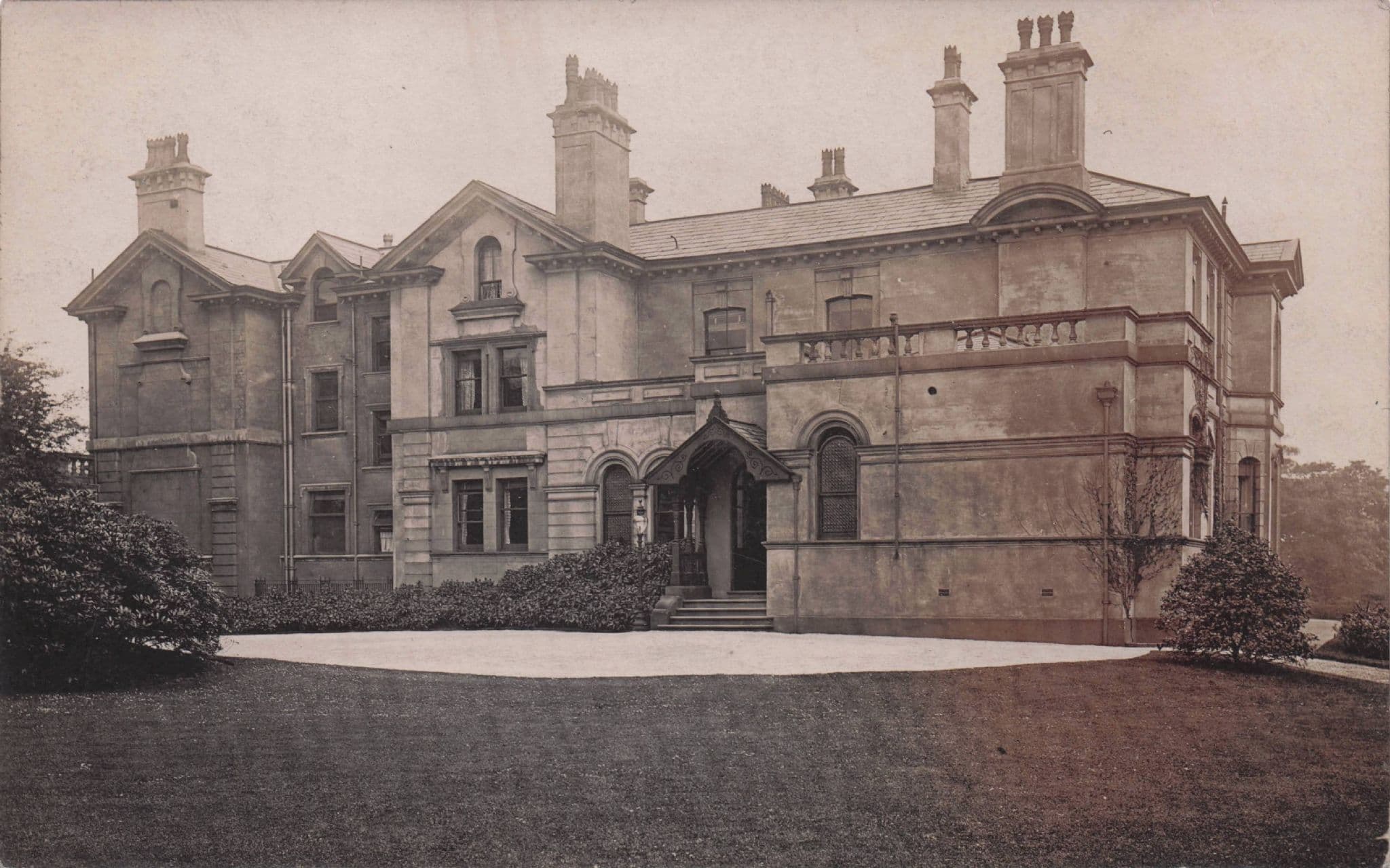 Oak Stately House Mount Drive Fallowfield Lancashire RPC Old Postcard