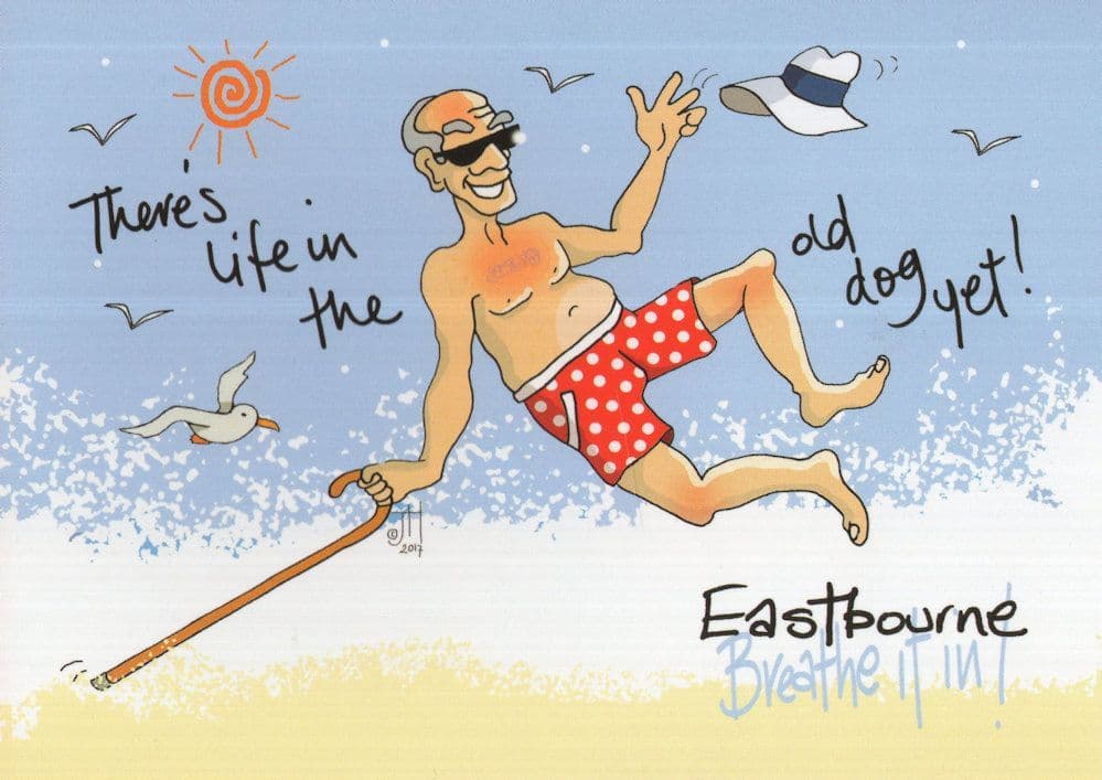 OAP Pensioner Is Young Fred Astaire At Eastbourne Comic Postcard