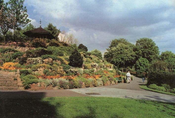 OAPS Rambling at Burslem Park Stoke On Trent Staffs Postcard