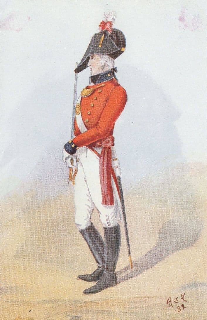 Officer Royal Regiment Of Foot 1800 Gale & Polden Uniform Postcard
