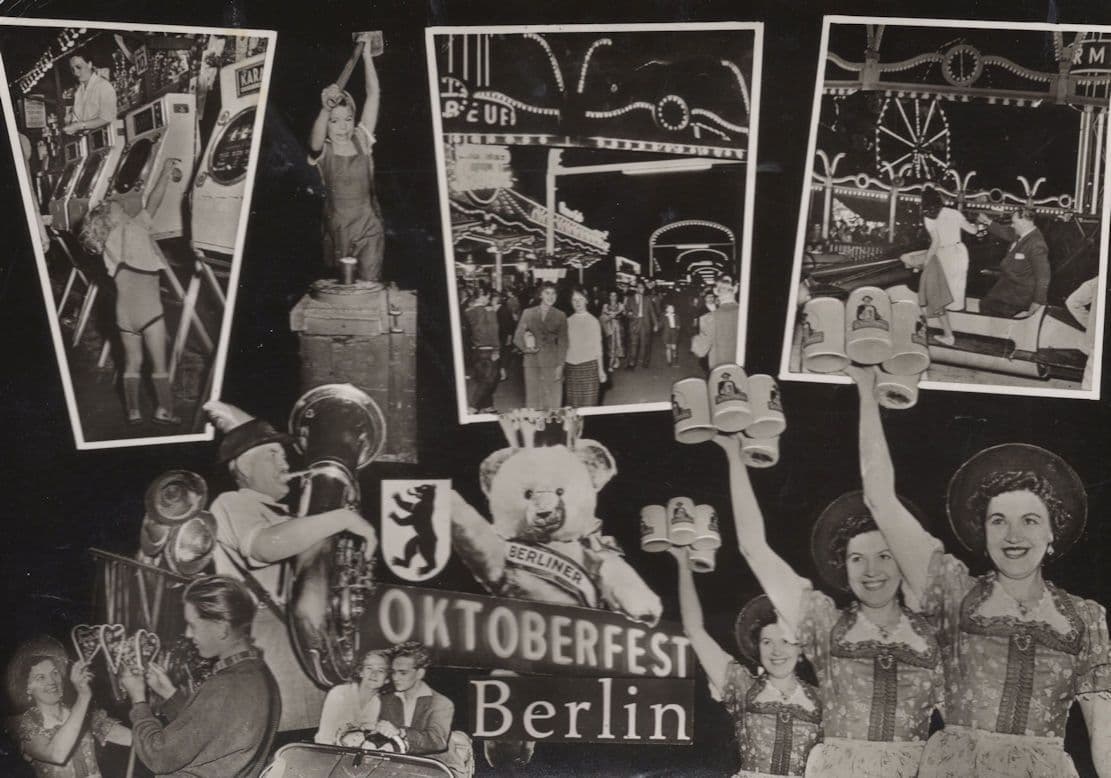 Oktoberfest Berlin Fruit Machines Fair Cars 1967 RPC German Postcard