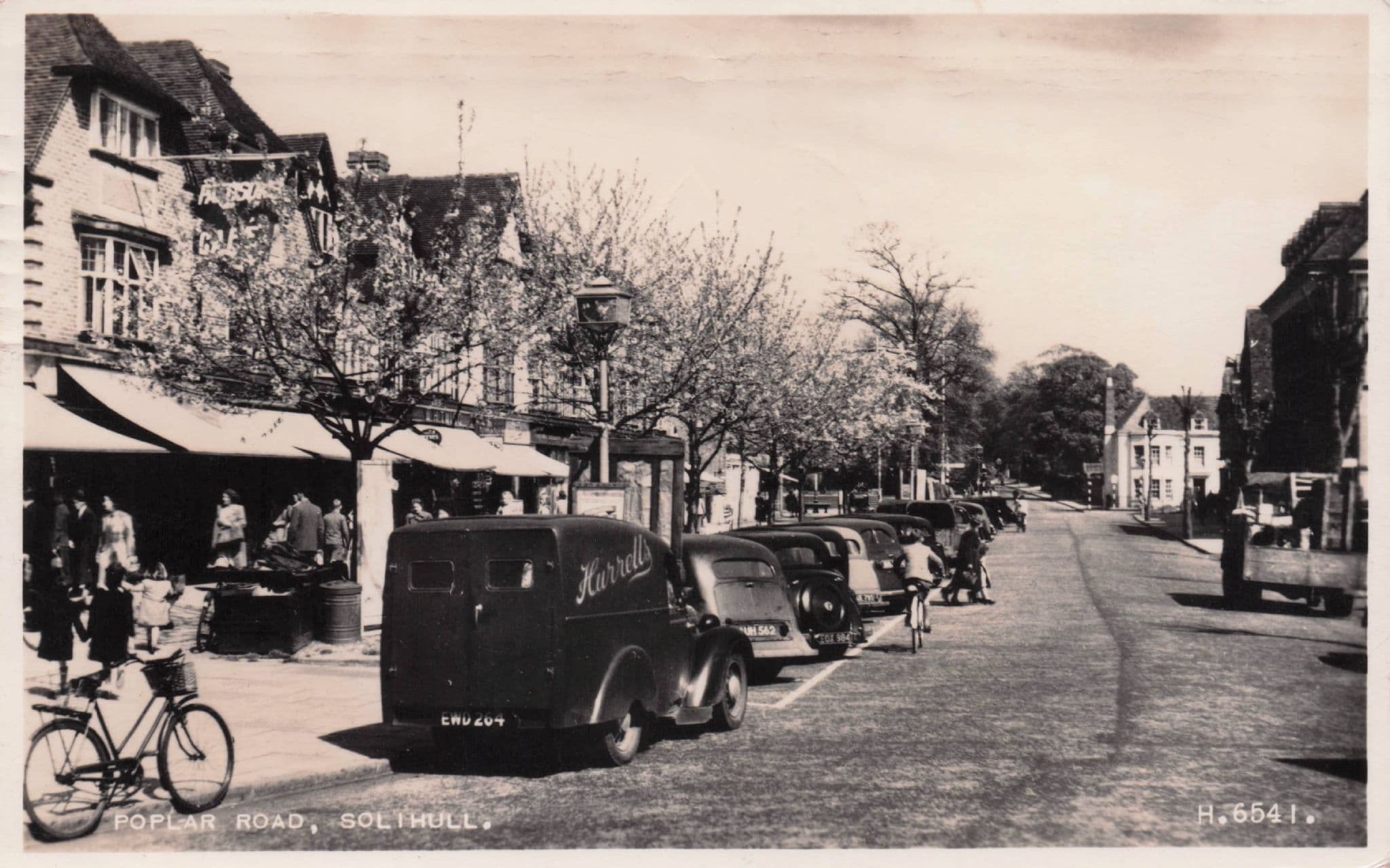 Old Bicycle at Poplar Road Solihull Vintage Real Photo Postcard