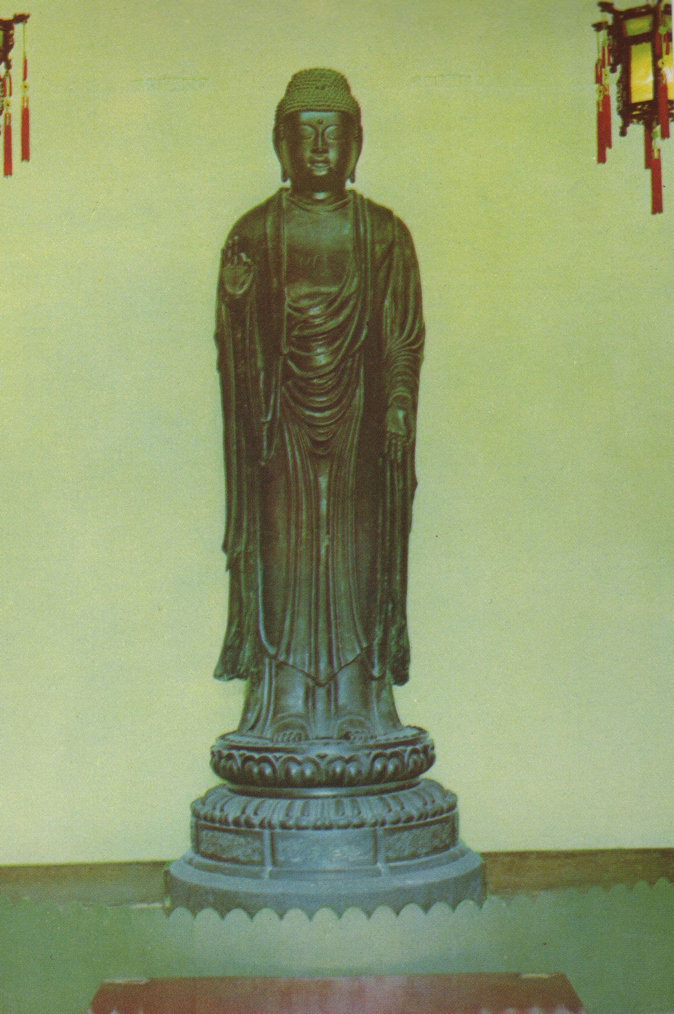 Old Bronze Buddha Sakyamuni Chinese China Shanghai Temple Postcard