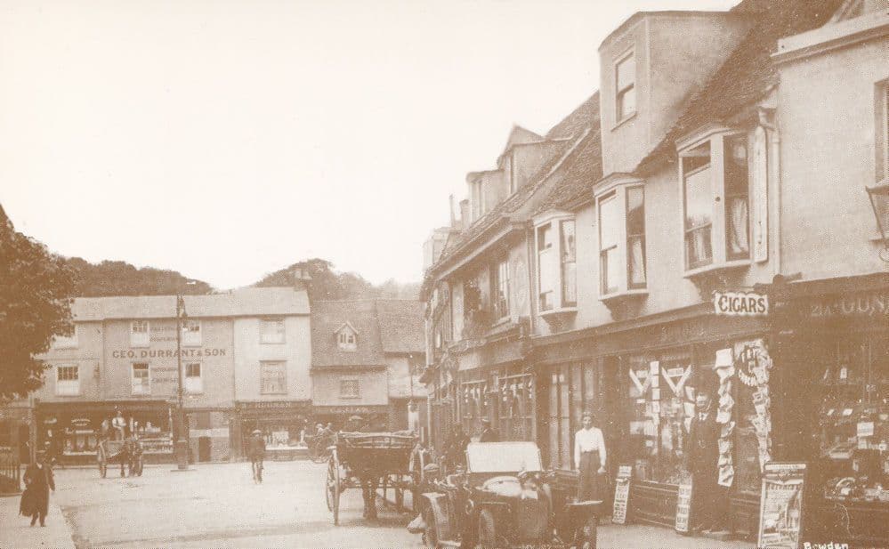 Old Cross Newsagent Cigarette Shop Hertford RPC Postcard