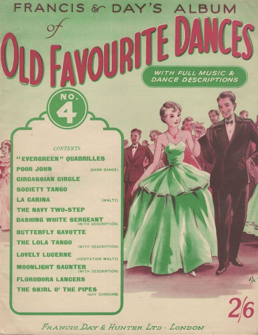 Old Favourite Dances Francis & Days Sheet Music Book