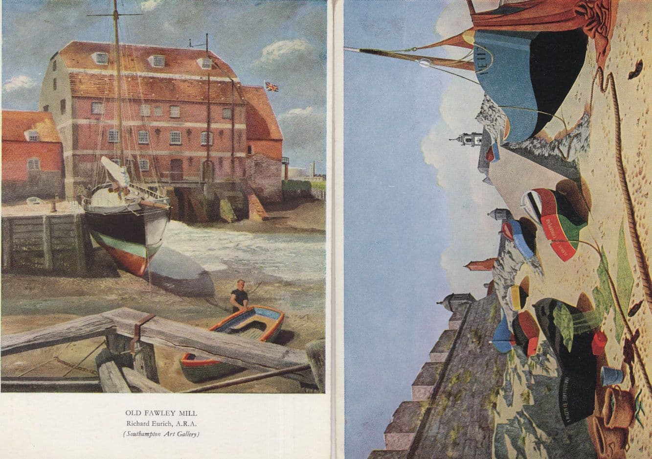 Old Fawley Mill by Richard Eurich Slipway At Peniche 2x Postcard s