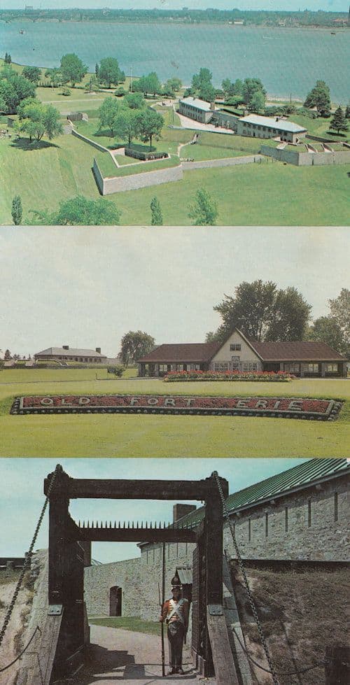 Old Fort Erie 3x Canadian Military Museum Postcard s