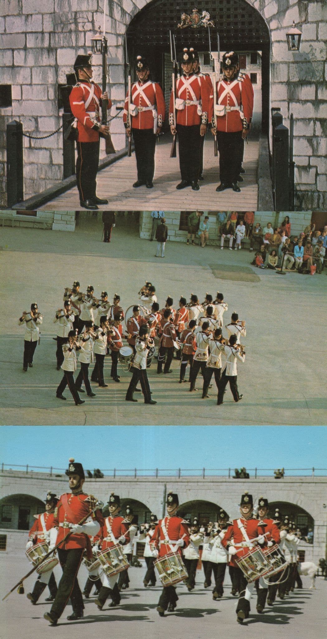 Old Fort Henry 3x Canadian Military Procession Postcard s