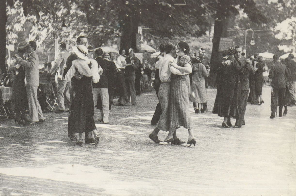Old French Village Dance Dancing Bel Champetre Real Photo Postcard