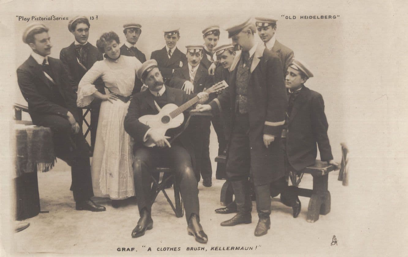 Old Heidelberg Germany A Clothes Brush Song Old Postcard