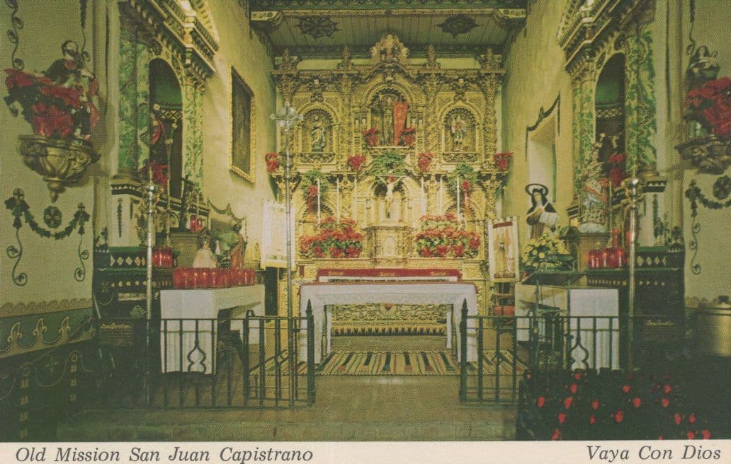 Old Mission San Juan Capistrano California USA Xmas Postcard