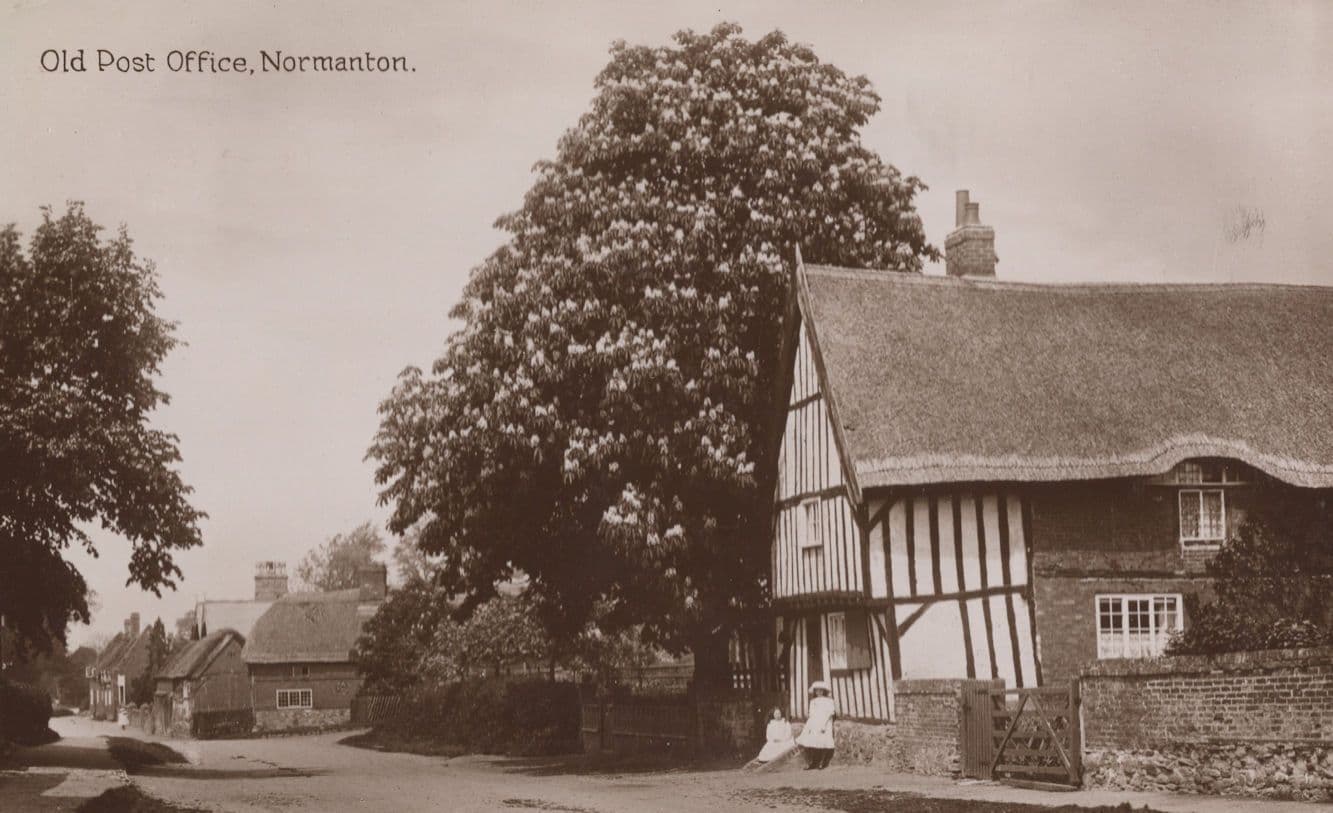 Old Post Office Normanton WW1 1915 Real Photo Postcard