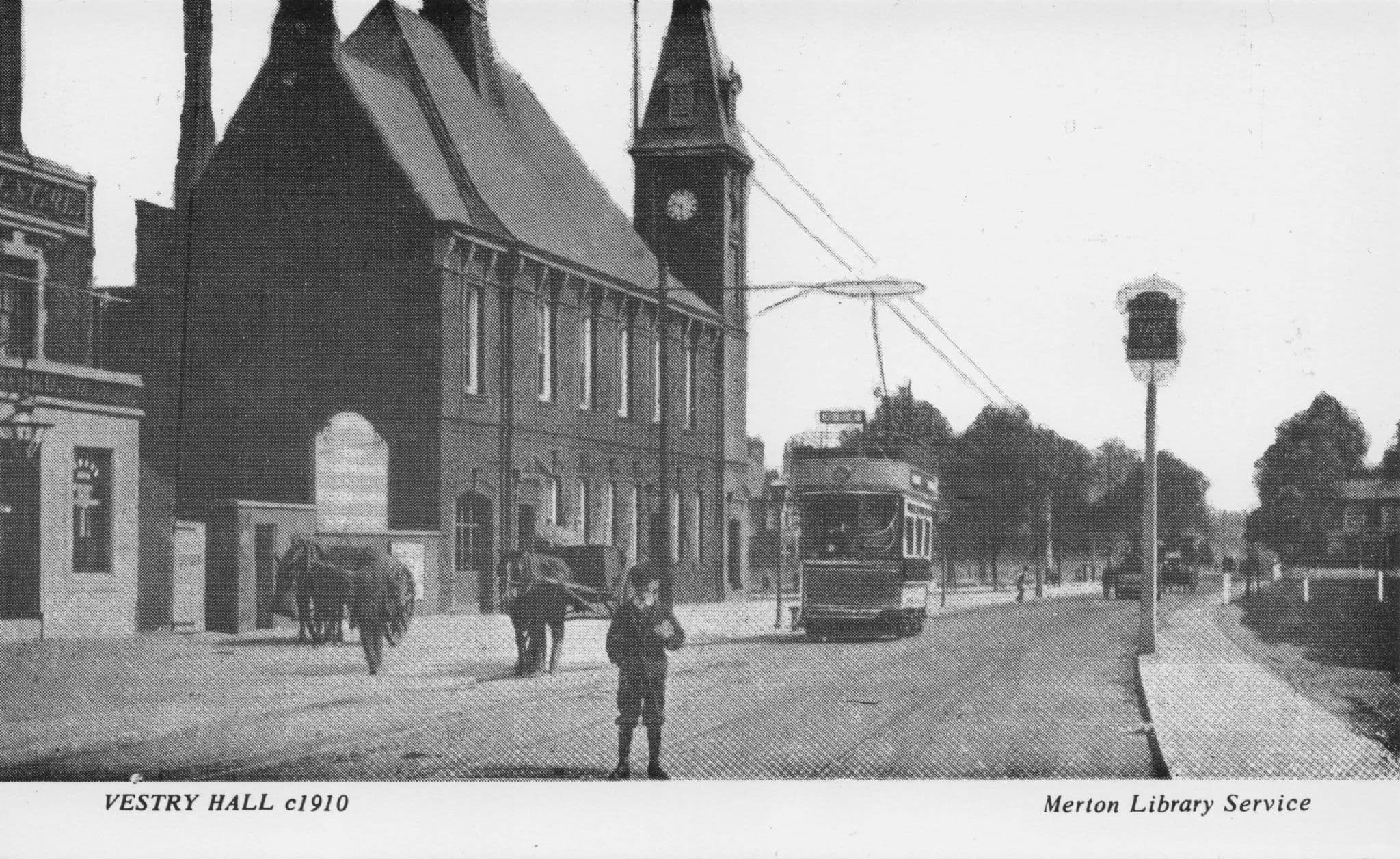 Old Pub Transport Tram at Vestry Hill Surrey Postcard