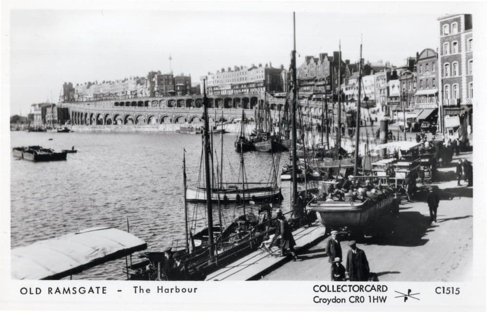 Old Ramsgate Harbour C1515 Boats Ship Photo Postcard