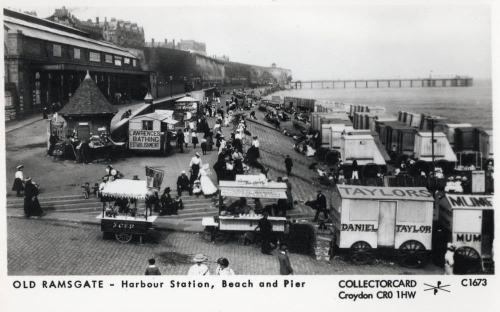 Old Ramsgate Transport Advertising Beach Carts Photo Postcard