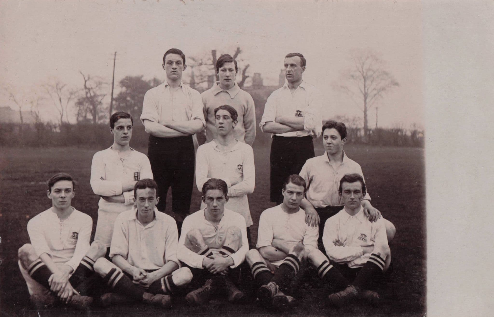 Old Rugby Sports Team Card With Identifying Logo Old Real Photo Posdtcard