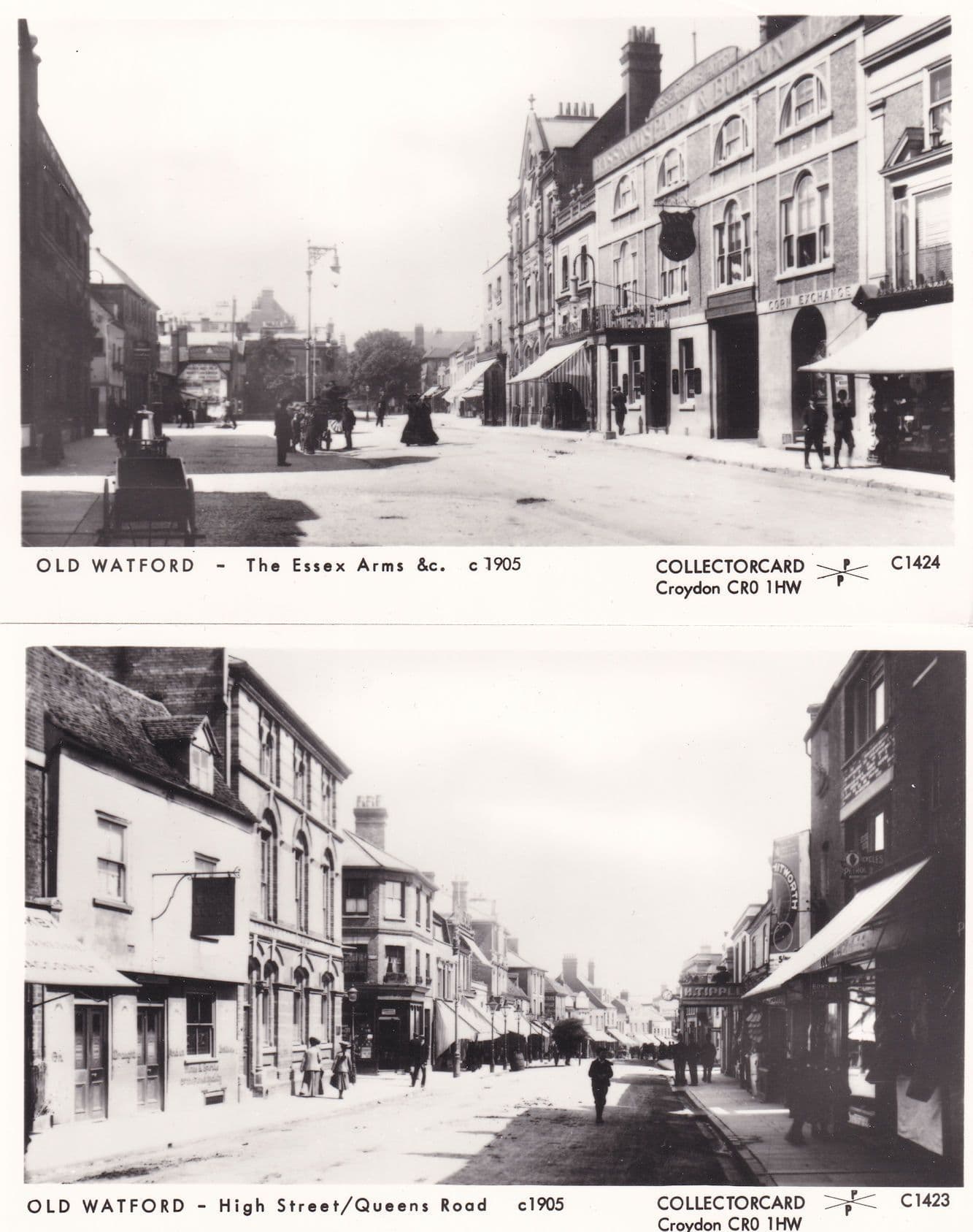 Old Watford High Street Essex Arms Pub 2x Mint Postcard s