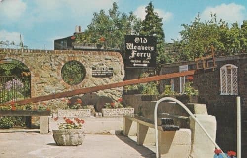 Old Weavers Ferry Ducking Stool Sign Canterbury 1980s Postcard