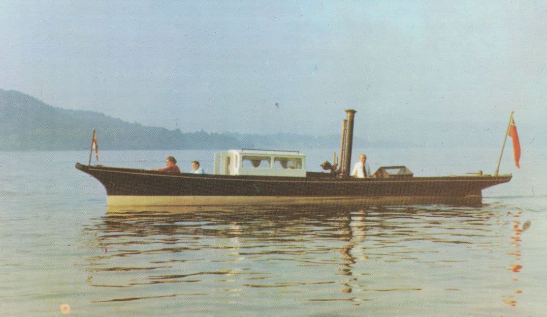 Oldest Powered Steam Ship Vessel Ullswater Museum Postcard