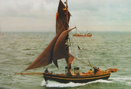 Olifant Von Wedel Gaffelkutter & Posted On Ship Frank Ship German Postcard