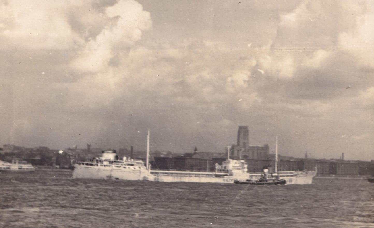 Olivia Maersk Danish Container Ship Plain Back Photo Postcard