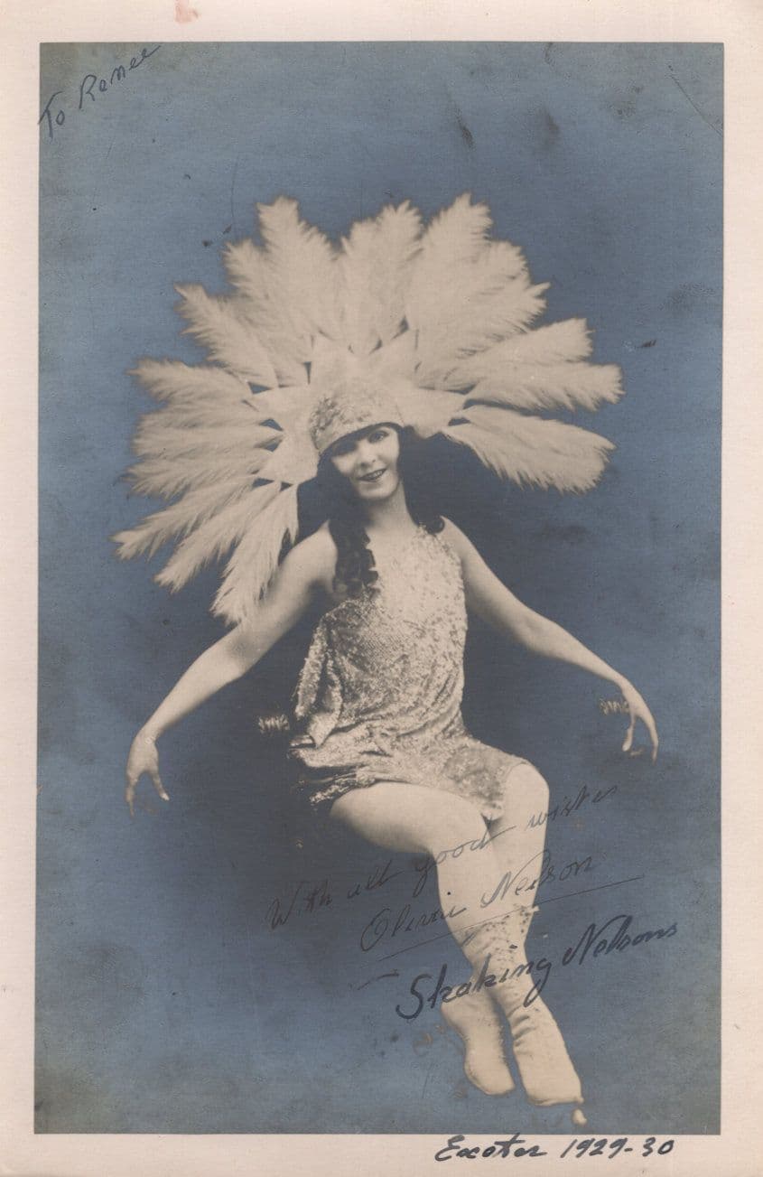 Olivia Nelson of The Shaking Nelsons Burlesque 1929 Hand Signed Large Photo