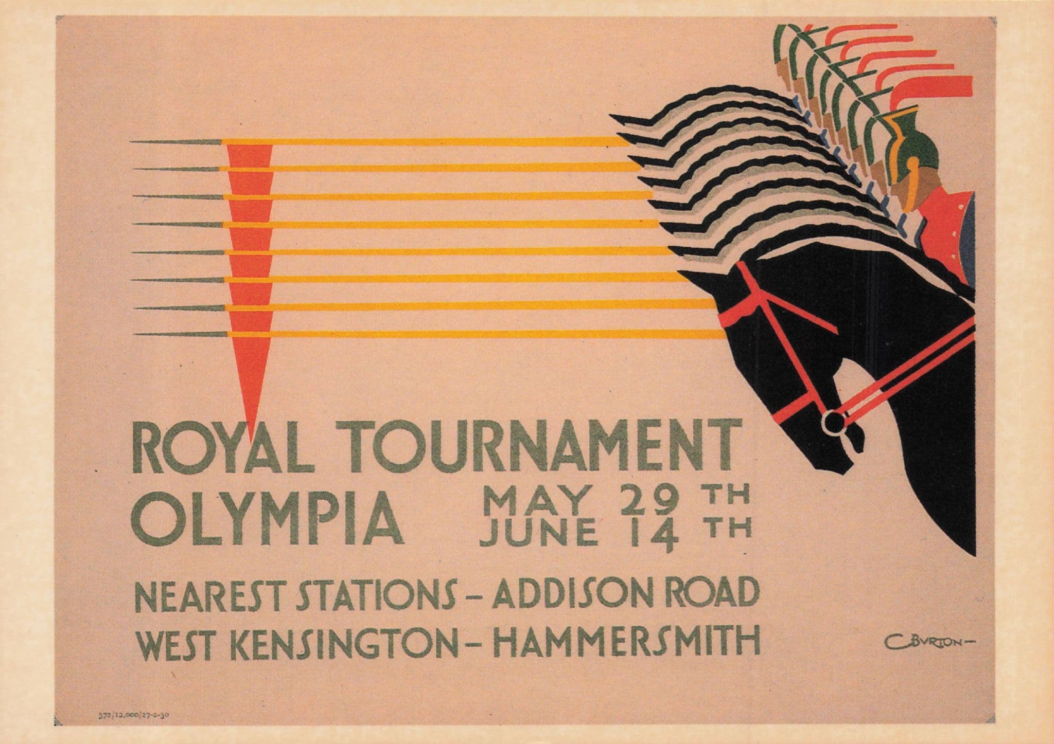 Olympia 1930 London Royal Tournament Transport Poster Postcard