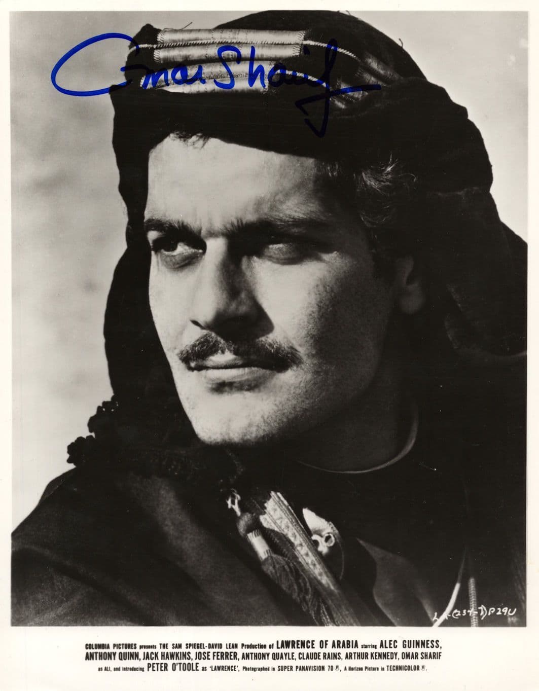 Omar Sharif Laurence Of Arabia Vintage 10x8 Hand Signed Photo