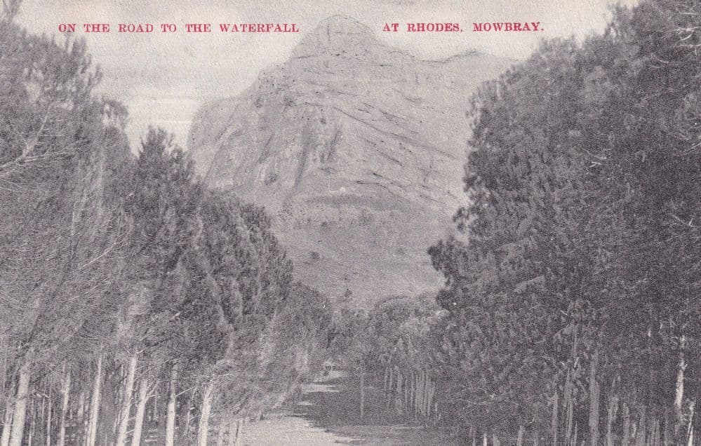 On The Road To The Waterfall Rhodes Mowbray Old Postcard