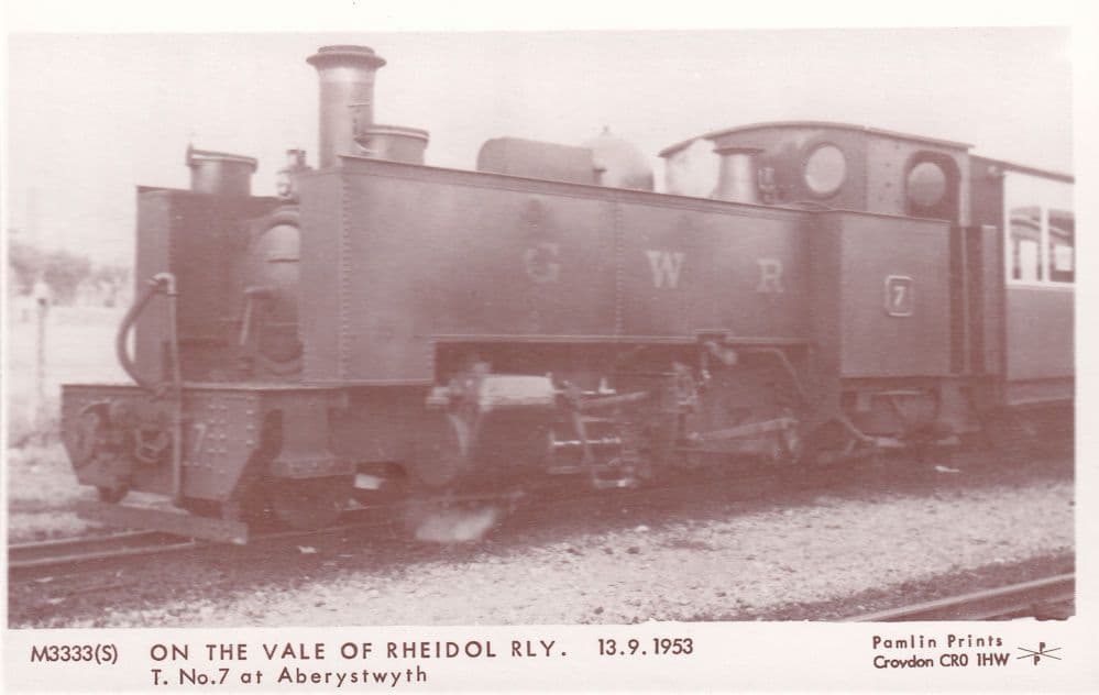 On The Vale Of Rheidol Railway No 7 At Aberystwyth Station Postcard