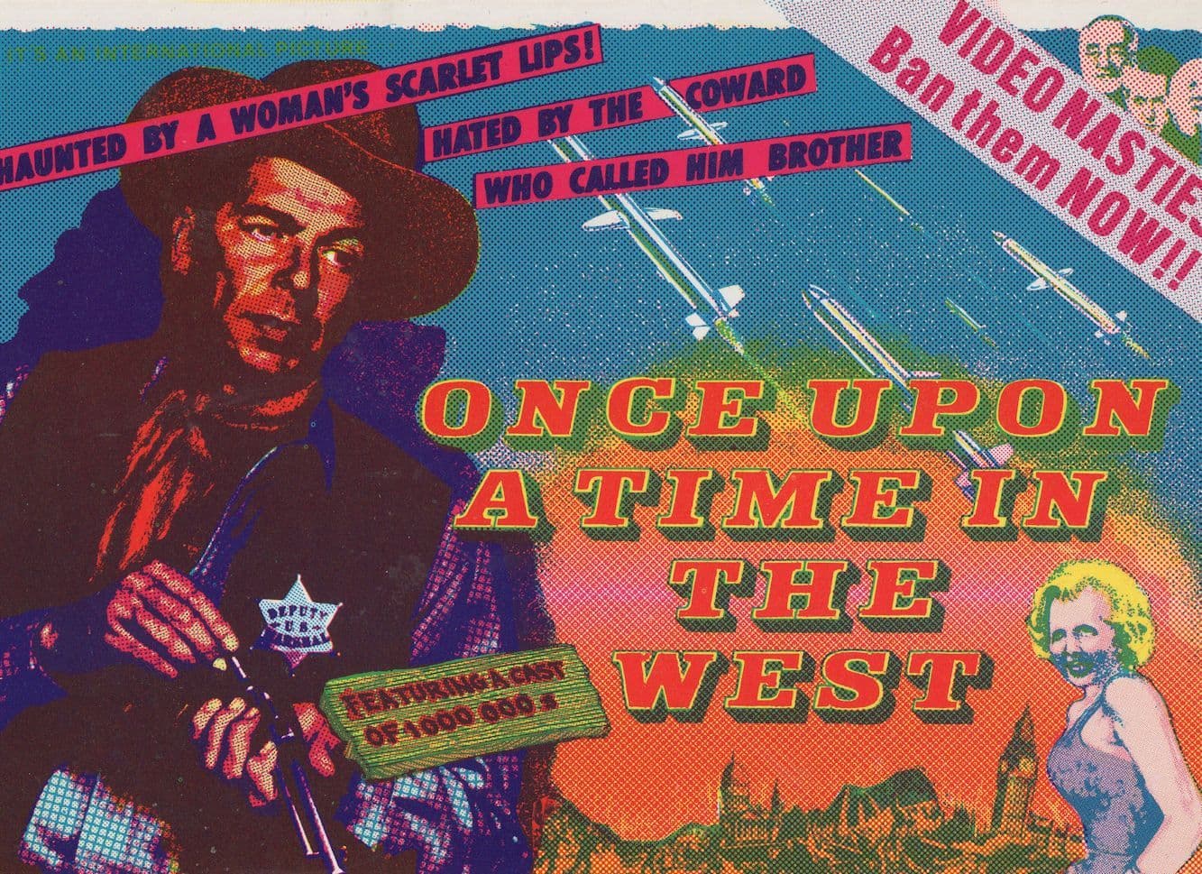 Once Upon A Time In The West Sergio Leone Western Film Comic Postcard