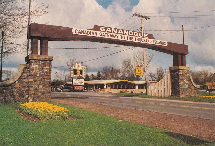 Ontario The Western Gate To Gananoque Real Photo Postcard