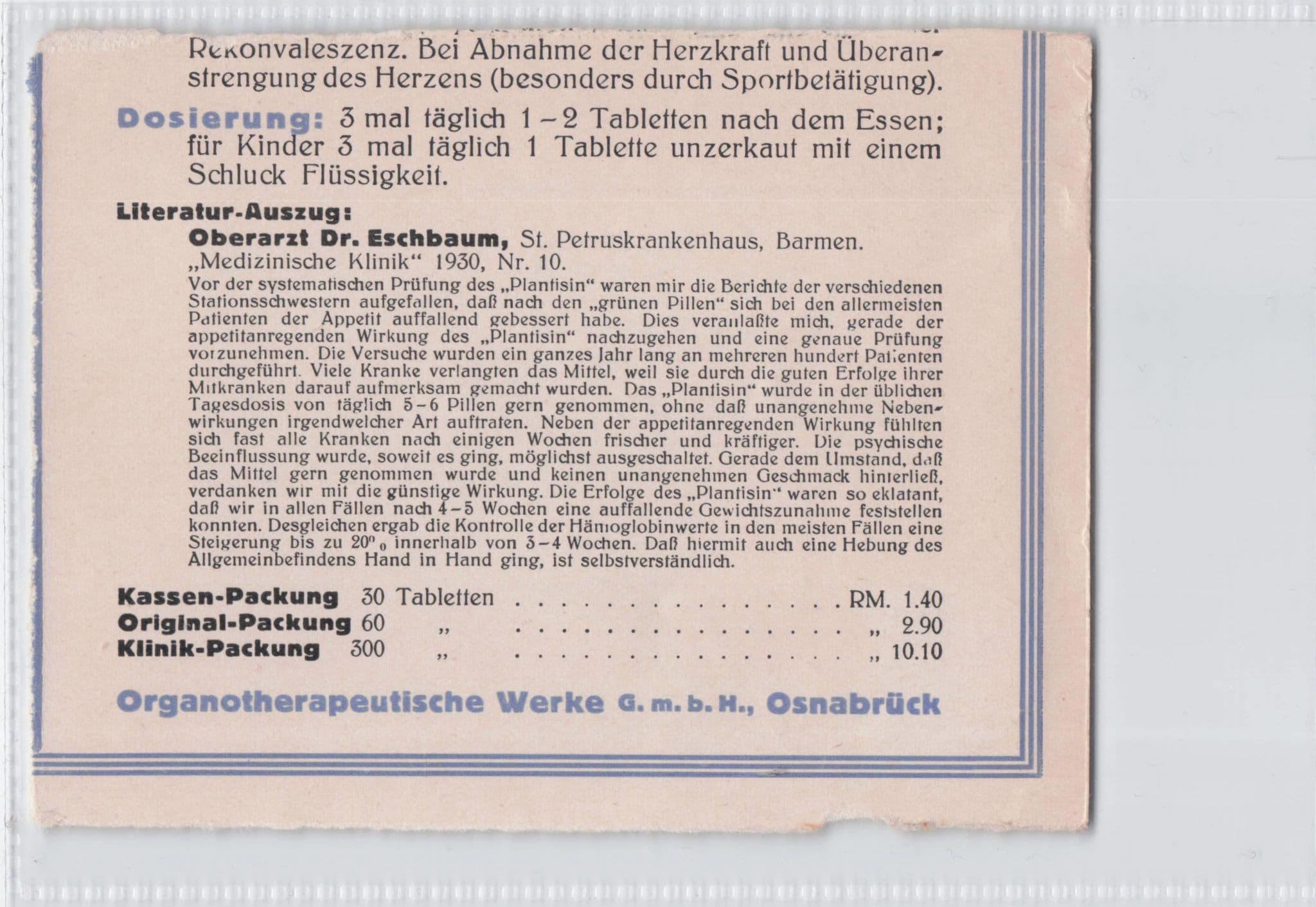 Organotherapy Disease Treatment Animals Glands Osnabruck German Old Postcard