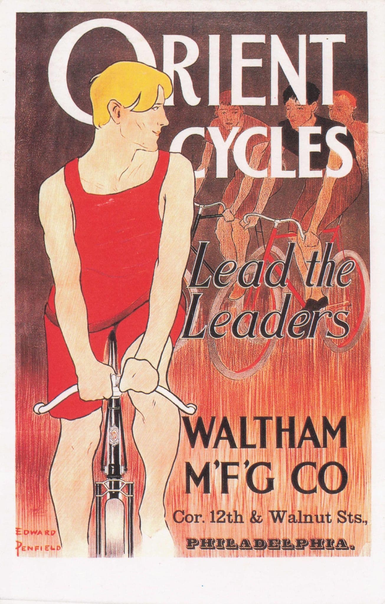 Orient Cycles Waltham Manufacturing Company Bicycle Postcard
