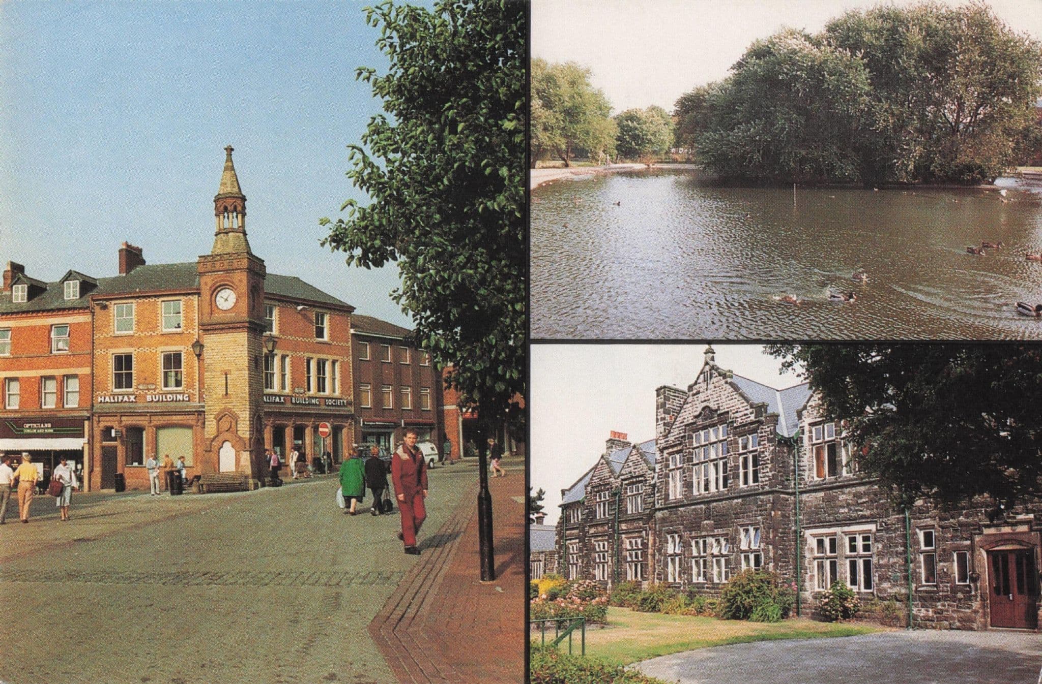 Ormskirk Main Street Grammar School Coronation Park Lancs Postcard
