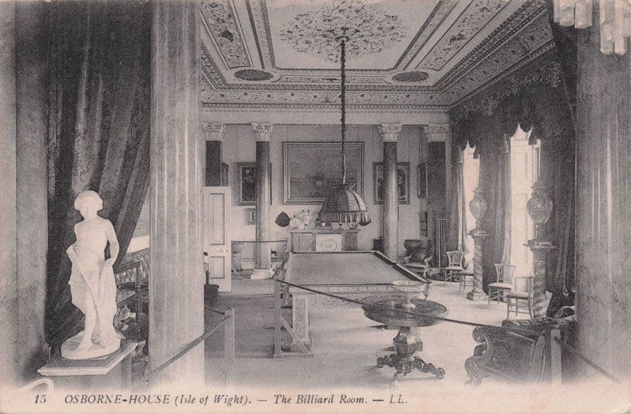 Osborne House Billiard Games Room Isle Of Wight Old Postcard