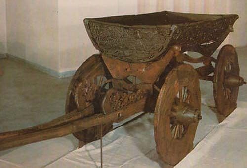 Oseberg Antique Transport Cart Wagon Norway Norwegian Photo Postcard