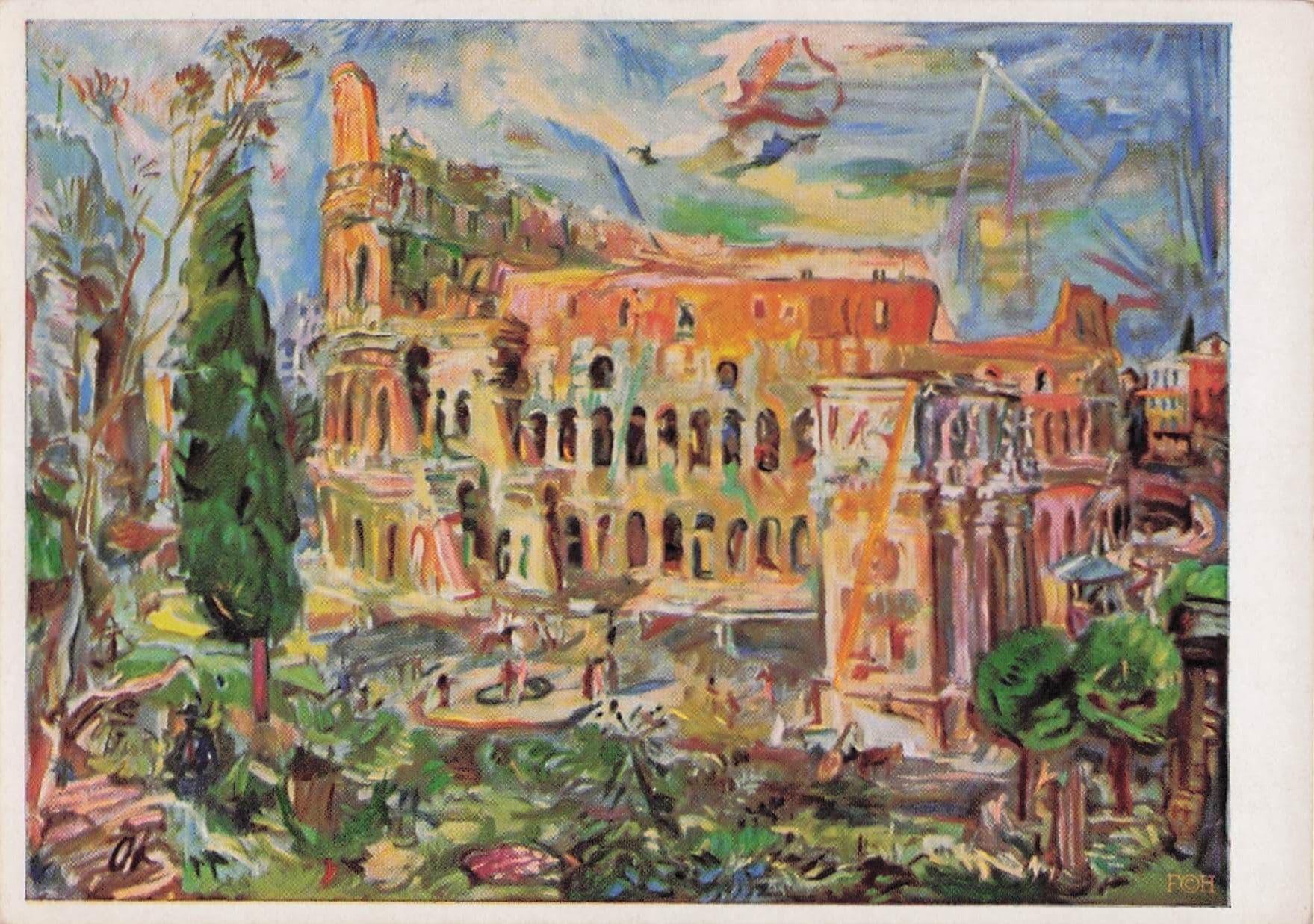 Oskar Kokoschka Colosseum Das Koloseum Russian Painting Postcard