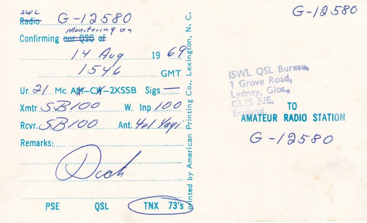 Oslo Viking Ship Norway 1960s QSL Norwegian Vintage Amateur Radio Station Card