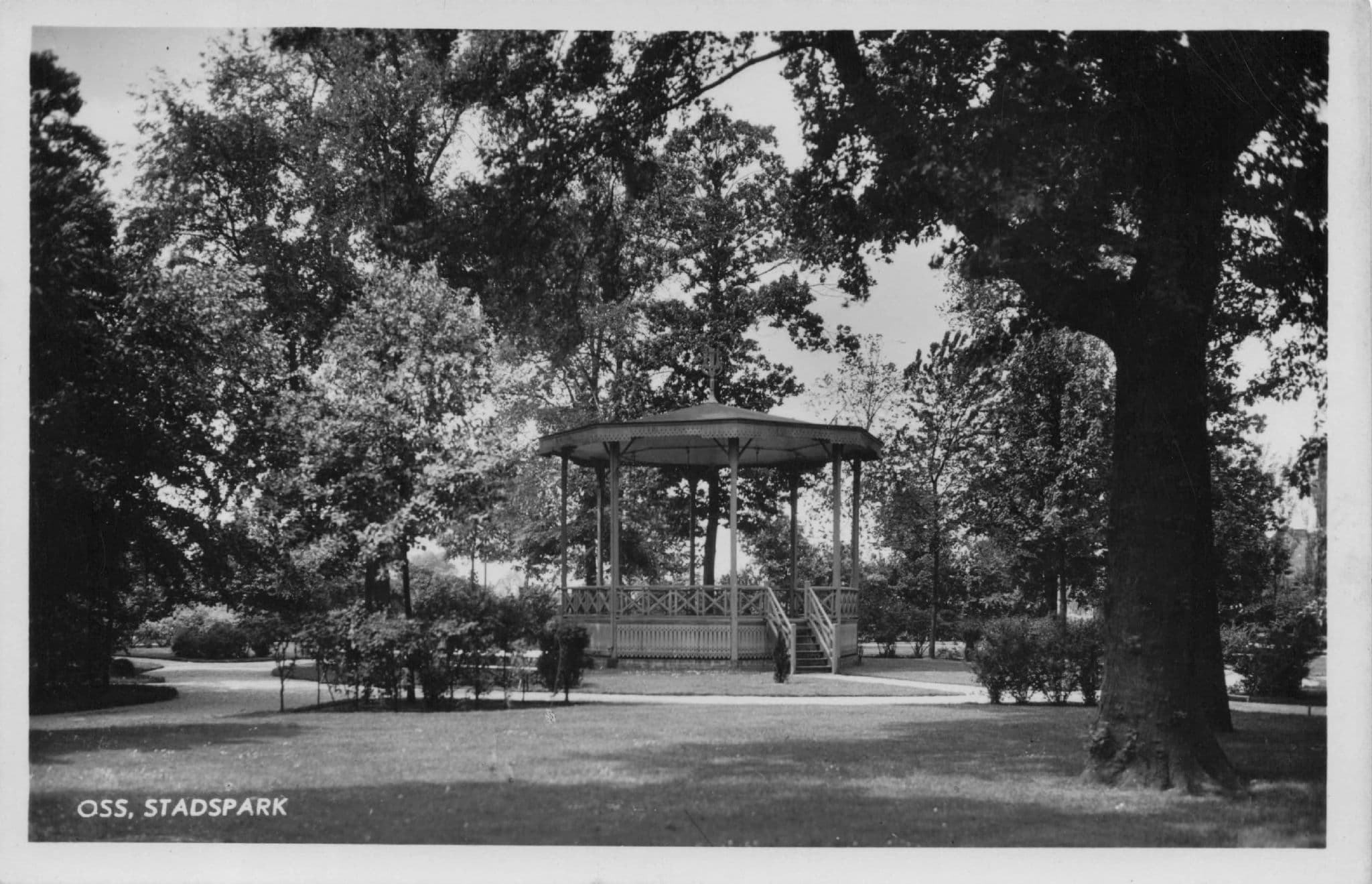 Oss Stadspark Bandstand North Branant Holland Rare Real Photo Postcard
